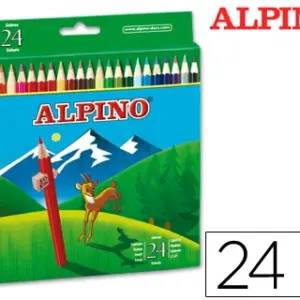 Lápices de colores Alpino 658 caja de 24 colores largos